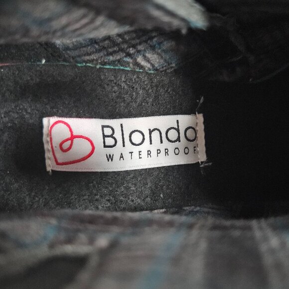 Blondo Waterproof Ankle Booties Size 9.5 Black Leather Western Block Heel Boots - Picture 12 of 12